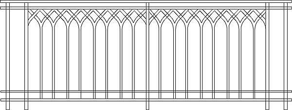 Iron Railing -- pkg(3)