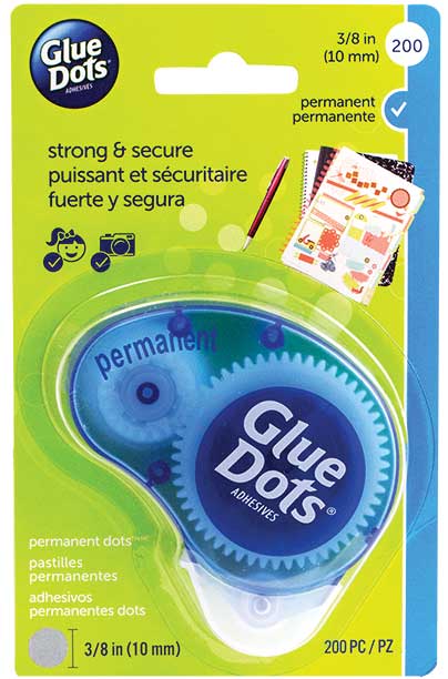 Permanent Dots(TM) with Dot N Go(R) Dispenser -- 3/8" .95cm Diameter pkg(200)