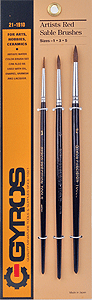Red Sable Brush Set -- 1,3,5