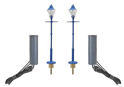 Old Style Streetlight -- Satin Blue pkg(2)