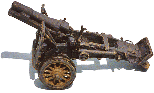 Military - Germany WWII - Artillery (Resin Kits) pkg(2) -- Heavy Infantry slG 33 Gun, 150mm w/Wheels f/Motorized Towing