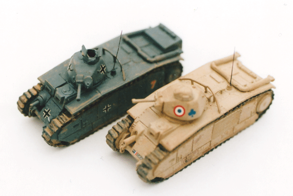Military - France WWII (1936-1940) - Heavy Tanks (Resin Kit) -- Char B1-bis w/APX4 Turret w/37mm Gun & Fixed 75mm SA 35 Gun