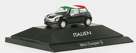 Private Collection - European Autombiles - Mini Cooper S 2-Door Hardtop -- Italy w/Flag on Roof