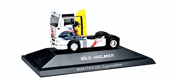 Truck MAN TGX XXL Tractor Only - Assembled -- Melmer X-Treme (white, yellow, black)