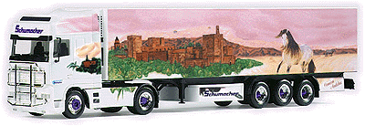 Private Collection - Tractor/Trailer w/Special Paint & Graphics -- DAF 95 XF 2-Axle Cabover w/3-Axle Reefer Trailer Schumacher "Andalusien"