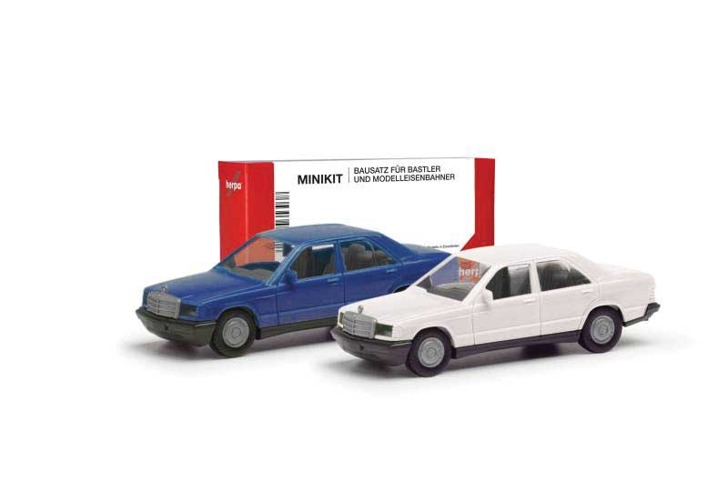 Automobile Mercedes 190 E Sedan - Minikit -- Red-2