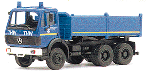 Emergency - Technical Rescue Service (THW) -- Mercedes 1988 SK 3-Axle Dump Truck Pfungstadt (bluw, yellow stripe)