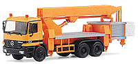 European Trucks Mercedes -- Actros S 2-Axle w/Cherry Picker-Municipal Vehicle (orange)