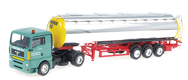 European Trucks - Tractor/Trailer - MAN TG-A XL 2-Axle Cabover -- w/3-Axle Jumbo Tank Trailer "Gartner"