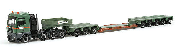 European Trucks - MAN TG-A XXL Heavy-Duty Tractor -- w/8-Axle Modular Lowboy Flatbed - "Max Wild"