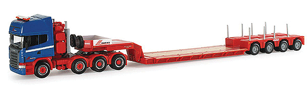 European Trucks - Scania R TL Heavy-Haul -- Heavy-Duty Tractor w/4-Axle Lowboy Riwatrans
