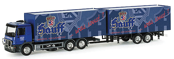 European Trucks - Mercedes Actros Beverage Truck & 2-Axle Trailer -- Hauff Braeu