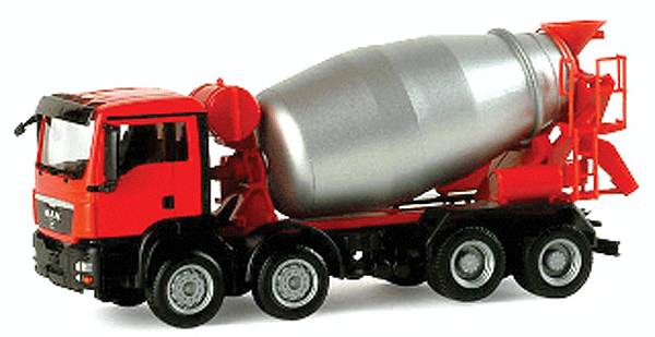 European Trucks -- MAN TGS Twin Steer Cement Truck