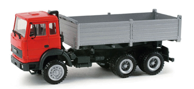Iveco Dump Truck -- Red, Silver Bed