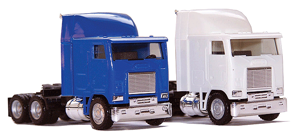American Trucks - Tractor Only - Freightliner FLB 86 Cabover w/Sleeper -- 3-Axle w/Airdam & Fairings - Painted