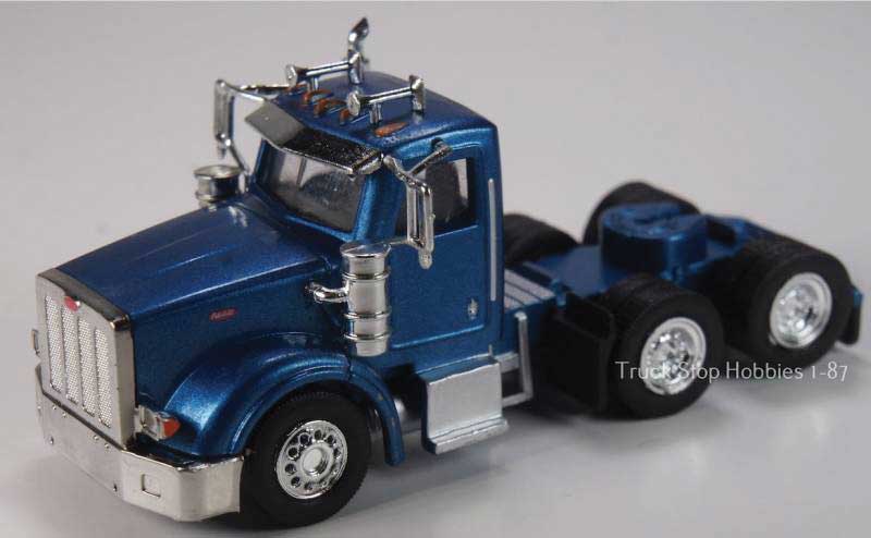 Peterbilt 367 3-Axle Day-Cab Tractor Only 2 Pack - Assembled -- Blue
