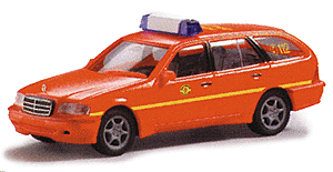 Emergency - Mercedes -- C200 Wagon Hamburg Fire Dept. Operations Command Unit (Bright red, yellow)