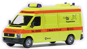 Emergency Vehicle - Volkswagen (VW) -- VW Lt2 Ambulance Monchengladbach Airport (Lime Green, orange, black)