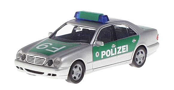 Emergency - Police Vehicles -- Mercedes E-Class 4-Door Sedan Wuerttemberg Police (silver, green)