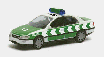 Emergency - Police Vehicles -- Opel Omega 4-Door Sedan Dusseldrof Autobahnpolizei (green, white)