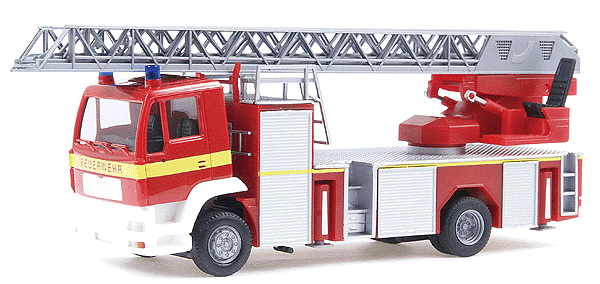 Emergency - Fire Dept. Vehicles - MAN -- M2000 DLK 23/12 Rearmount Aerial Ladder Truck (red, yellow, white, silver)