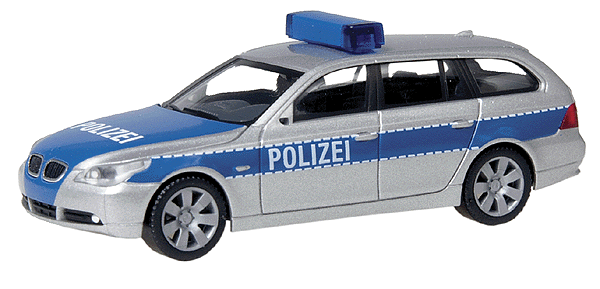 Emergency - Police Vehicles - BMW -- 5-Series T Stationwagon - Brandenburg Police (silver, blue, white)
