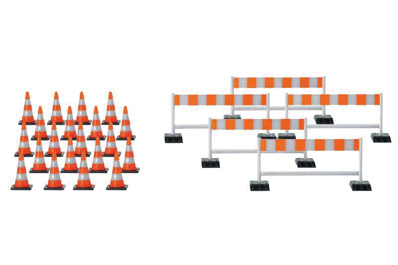 Accessories -- Traffic Control Devices - 20 Cones & 5 Gates-2