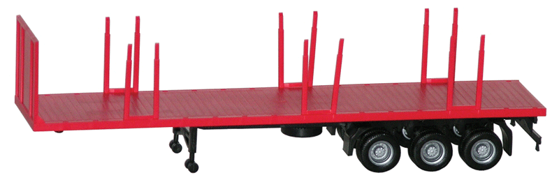 Flatbed Trailer -- With Removable Stakes-1