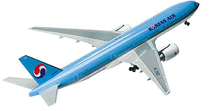 Herpa Wings Aircraft - Assembled -- Boeing 777-200 Korean Airlines Limited Edition
