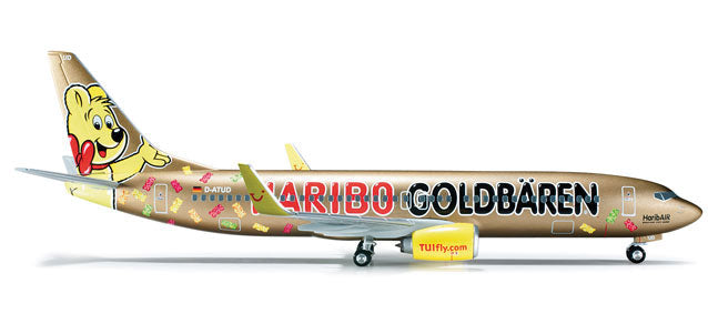 Herpa Wings Aircraft Boeing 737-800 - Assembled -- Tui Fly (Gold Bear, Baribo Goldbaren Graphics)