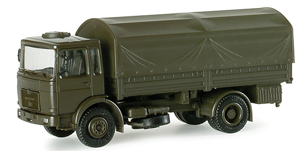 Herpa Military Modern German Army (BW) - Heavy Trucks -- MAN Cargo/Personnel Carrier w/Round Canvas Cover