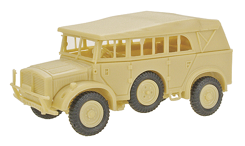 Former German Army WWII - Heavy Cross-Country Car/Troop Carrier Type 108 1a -- Early Kfz 15/Kfz 70 4x4 w/External Spare Tire; Top Up