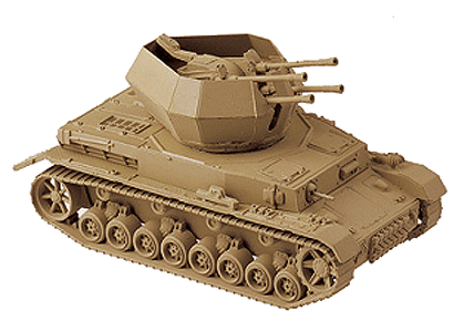 Roco Mini-Tanks Former German Army WWII - Armored Vehicles -- FlakPz Wirbelwind (Whirlwind) Anti-Aircraft Gun