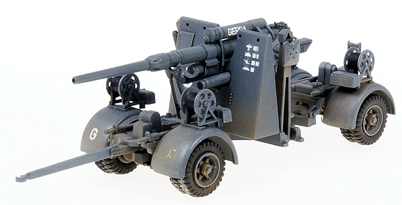 Herpa Military Former German Army WWII Artillery -- 88mm Anti-Aircraft/Anti-Tank Gun
