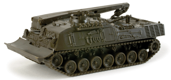 Herpa Military Modern German Army (BW) Armored Vehicles -- Leopard Salvage/Recovery 257 w/Crane & Stabilizer Spade
