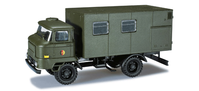 Ifa L 60 Truck w/Box Body - Assembled -- East German Army (olive)