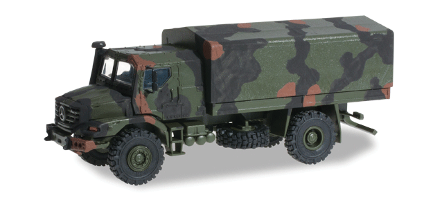 Mercedes-Benz Zetros Armored Truck - Assembled -- Camouflage (green, black, brown)-1