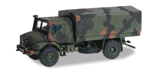 Mercedes-Benz Zetros Armored Truck - Assembled -- Camouflage (green, black, brown)-2