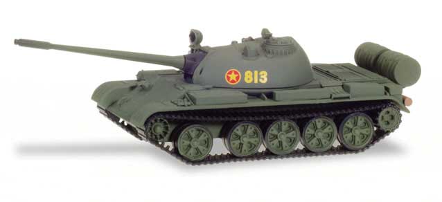 T-55 Battle Tank - Assembled -- North Vietnamese Army, Battle of Saigon (olive, red, yellow)