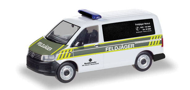 Volkswagen T6 Passenger Van - Assembled -- Military Police (white, green, yellow, German Lettering)