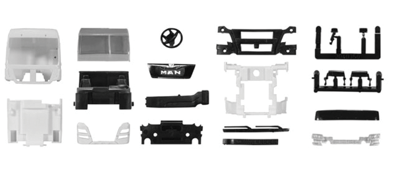 MAN TGX XXL Cab #3 - Kit -- Undecorated pkg(2)
