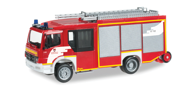 Mercedes-Benz Atego Ziegler Fire Truck - Assembled -- Fire Department (red, yellow, white, German Lettering)