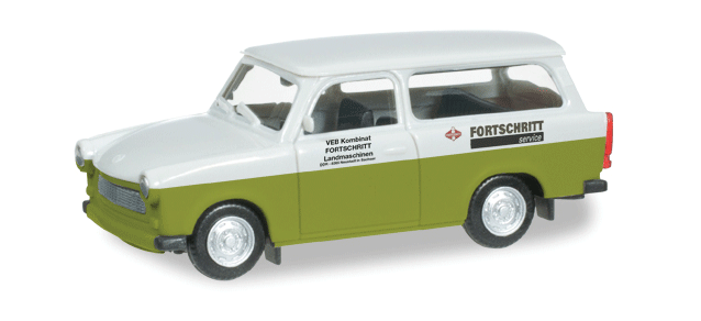 Trabant 601 Station Wagon - Assembled -- Fortschritt Service (green, white, German Lettering)
