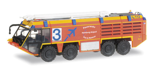 Ziegler Z 8 Airport Fire Truck - Assembled -- Hamburg, Germany (orange, yellow, blue, German Lettering)