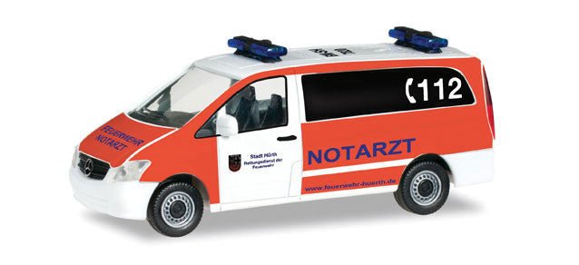 Mercedes-Benz Vito Cargo Van - Assembled -- Huerth, Germany, Fire Department (orange, white, black, German Lettering)