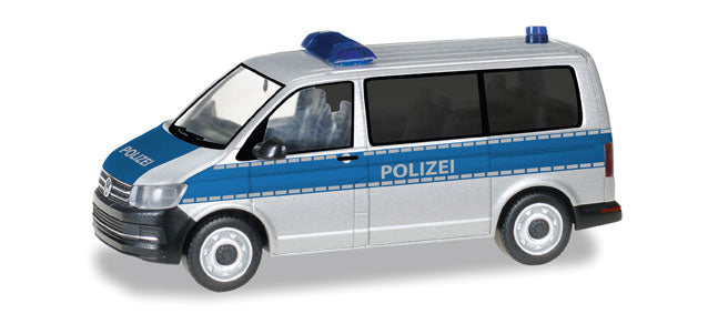 Volkswagen T6 Passenger Van - Assembled -- Police (silver, blue, German Lettering)
