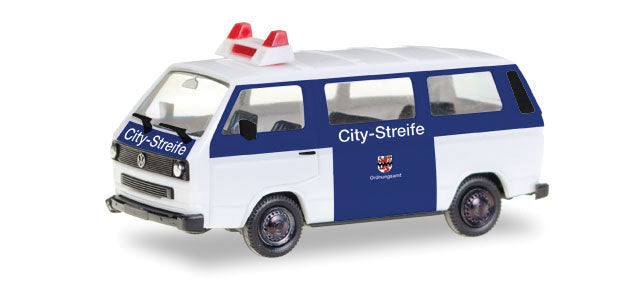 Volkswagen T3 Passenger Van - Assembled -- City Traffic Department (blue, white, German Lettering)