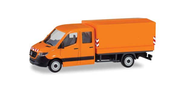 Mercedes-Benz Sprinter Crew-Cab Low-Side Truck - Assembled -- Municipal (orange)