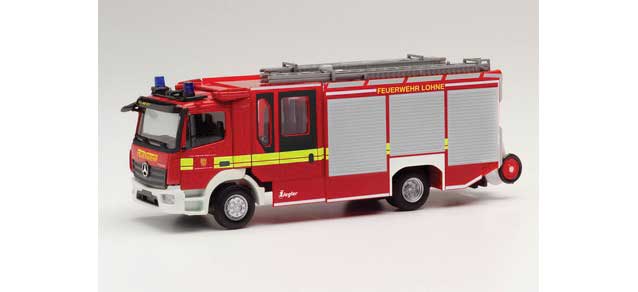 Mercedes-Benz Atego Fire Truck - Assembled -- Fire Department (red, silver, yellow, German Lettering)