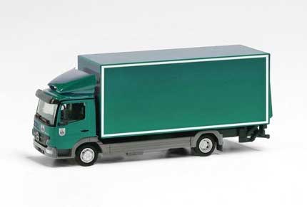 Mercedes-Benz Atego Box-Body Truck with Tail Lift - Assembled -- Green